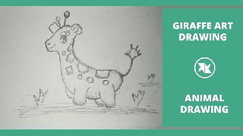 How to Draw a Giraffe for Children | Easy Giraffe Step by Step Drawing for kids